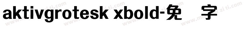 aktivgrotesk xbold字体转换